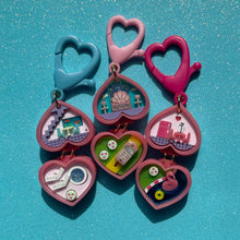 Load image into Gallery viewer, Mini Pink Heart Pocket World BAG CHARMS
