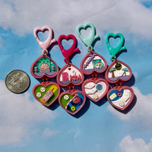 Load image into Gallery viewer, Mini Pink Heart Pocket World BAG CHARMS
