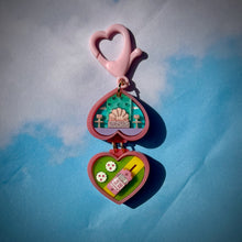 Load image into Gallery viewer, Mini Pink Heart Pocket World BAG CHARMS
