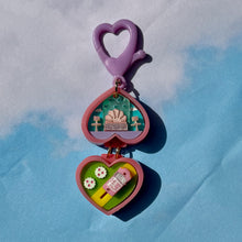 Load image into Gallery viewer, Mini Pink Heart Pocket World BAG CHARMS
