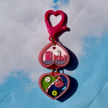 Load image into Gallery viewer, Mini Pink Heart Pocket World BAG CHARMS
