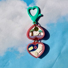 Load image into Gallery viewer, Mini Pink Heart Pocket World BAG CHARMS
