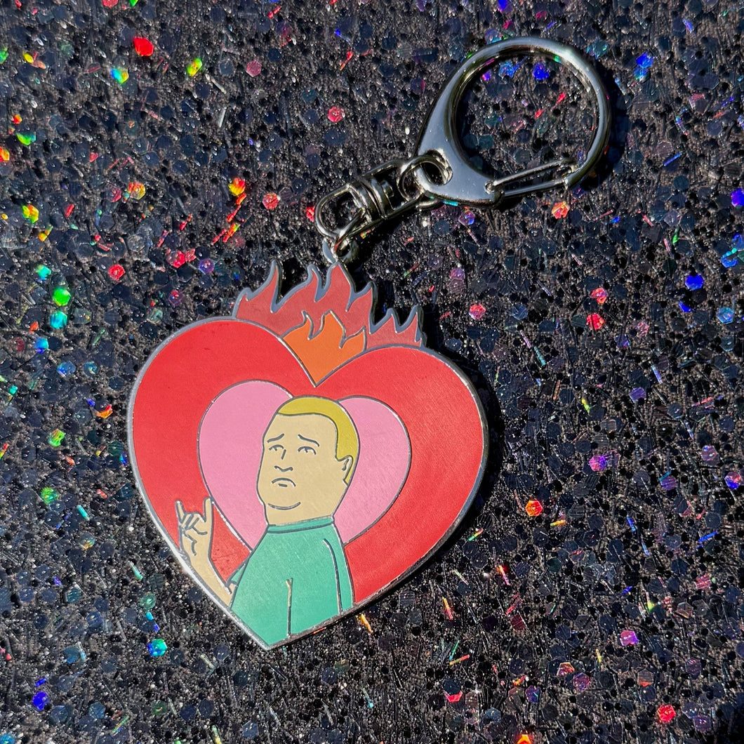 Rock of Love Enamel Keychain