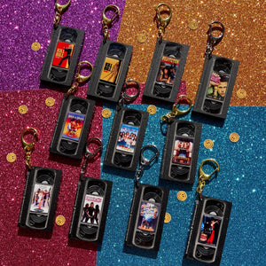 READY TO SHIP VHS KEYCHAIN - BLACK (Non-Horror)