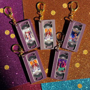 READY TO SHIP VHS KEYCHAIN - PURPLE