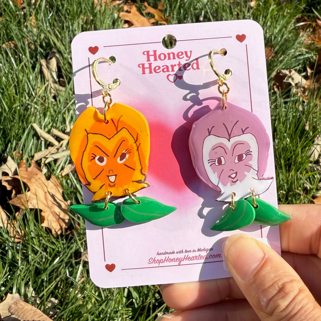 SECONDS Mismatch Pansy Earrings