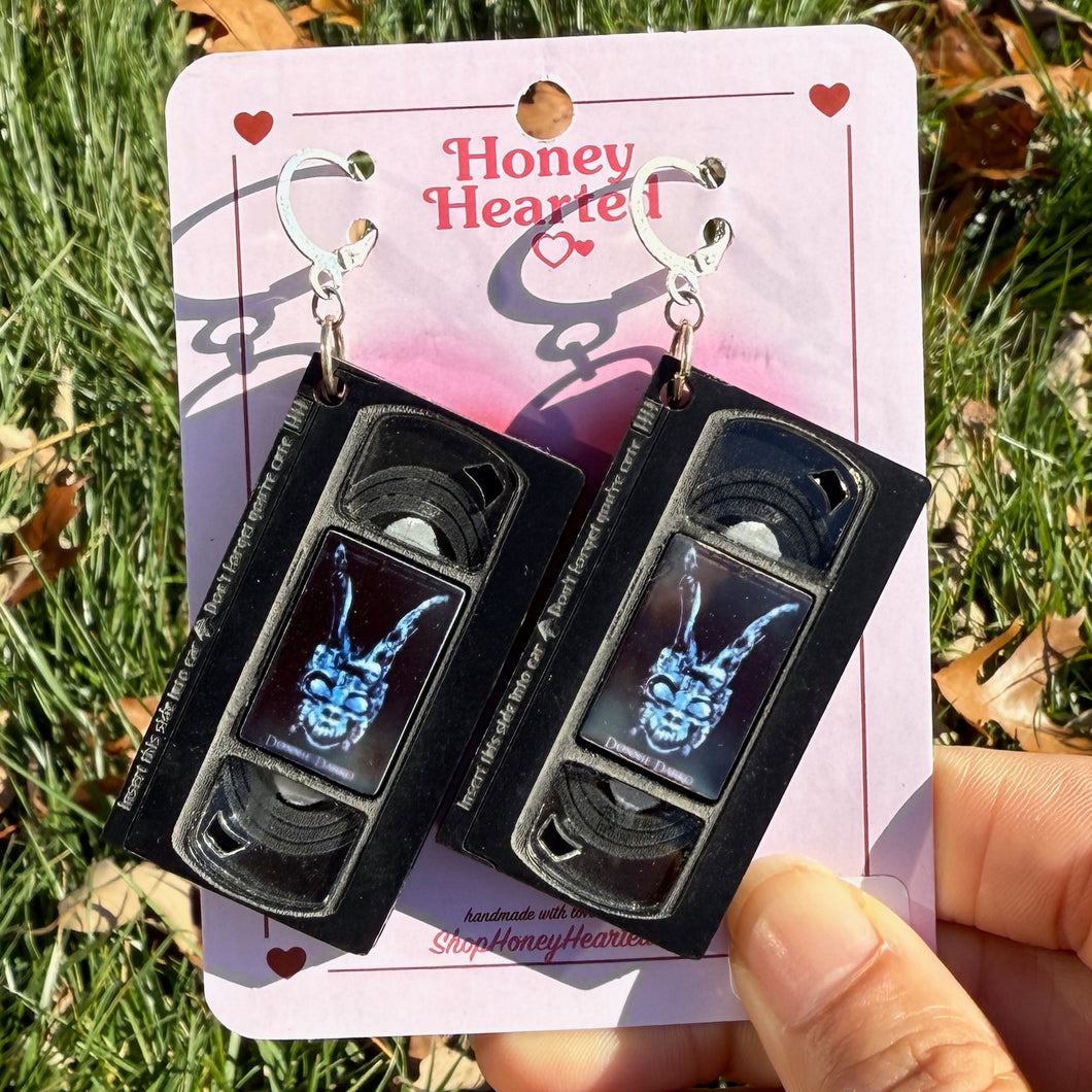 SECONDS VHS earrings - Donnie Darko