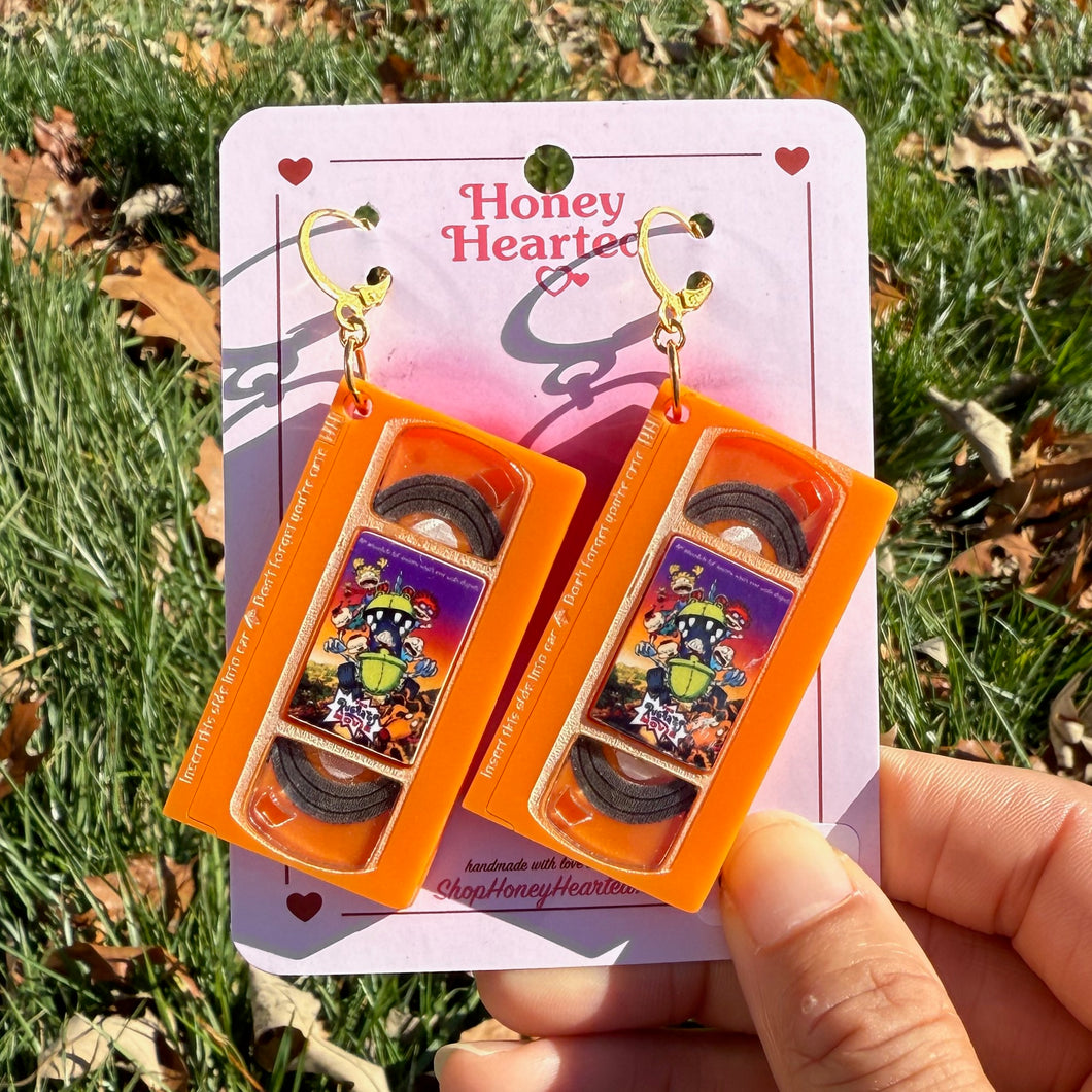 SECONDS VHS earrings - Rugrats