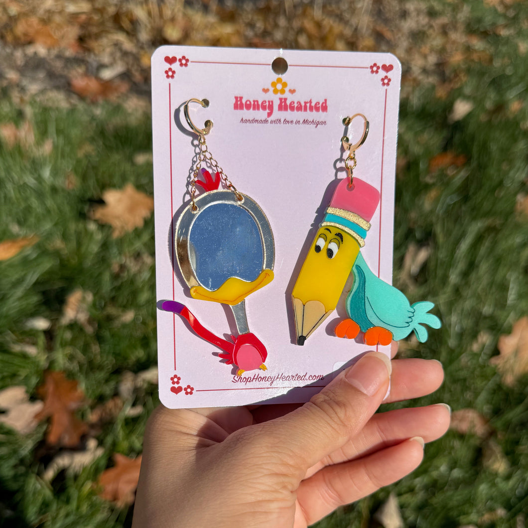 SECONDS Mismatch Wonderland Birds Earrings