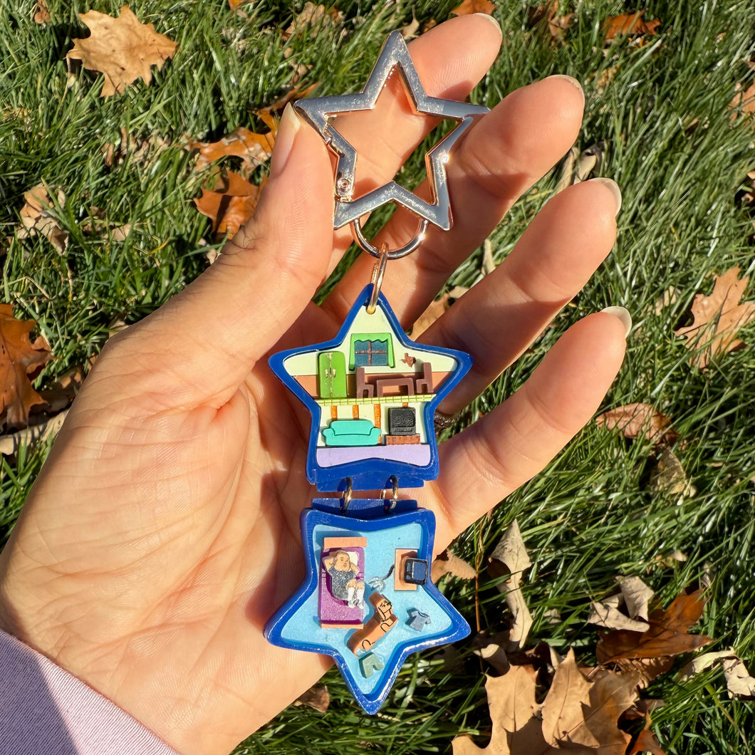 SECONDS 123 Rainey Street Pocket World Bag Charm