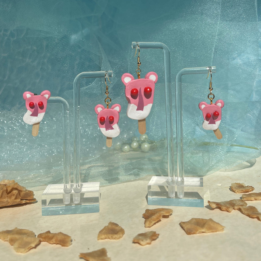 Pink Cat Fun Pop  - Single Earring